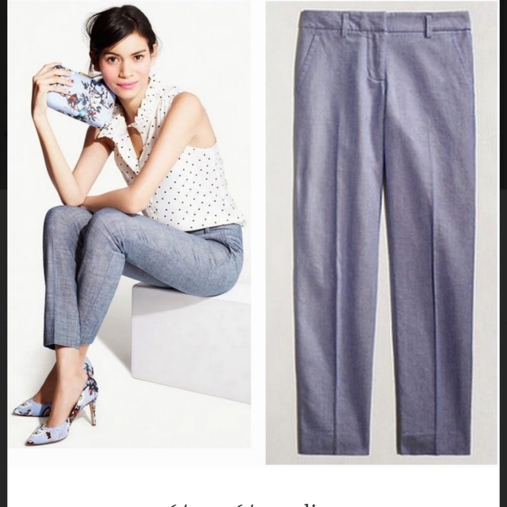 Jcrew chambray crop chino petite